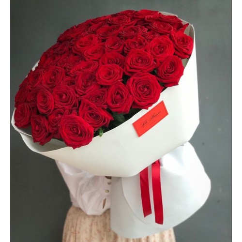 Купить на заказ Букет из 51 красной розы с доставкой в Шемонаихе